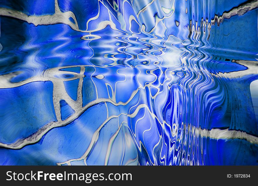 A rippled blue background with texture. A rippled blue background with texture