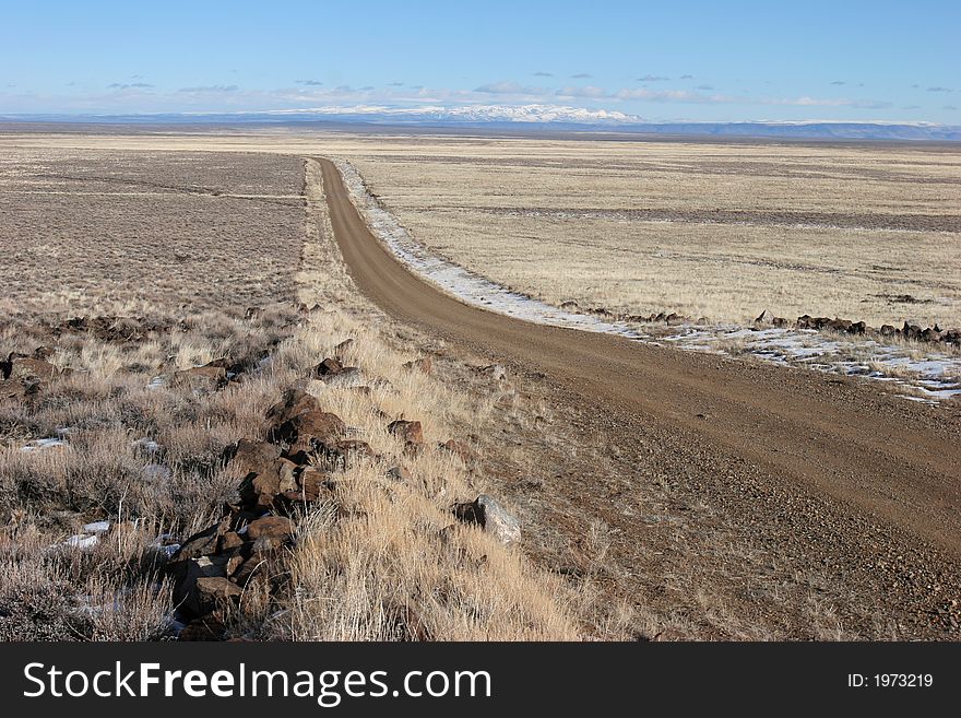 Endless road through the desert; clean, crisp, sharp image.