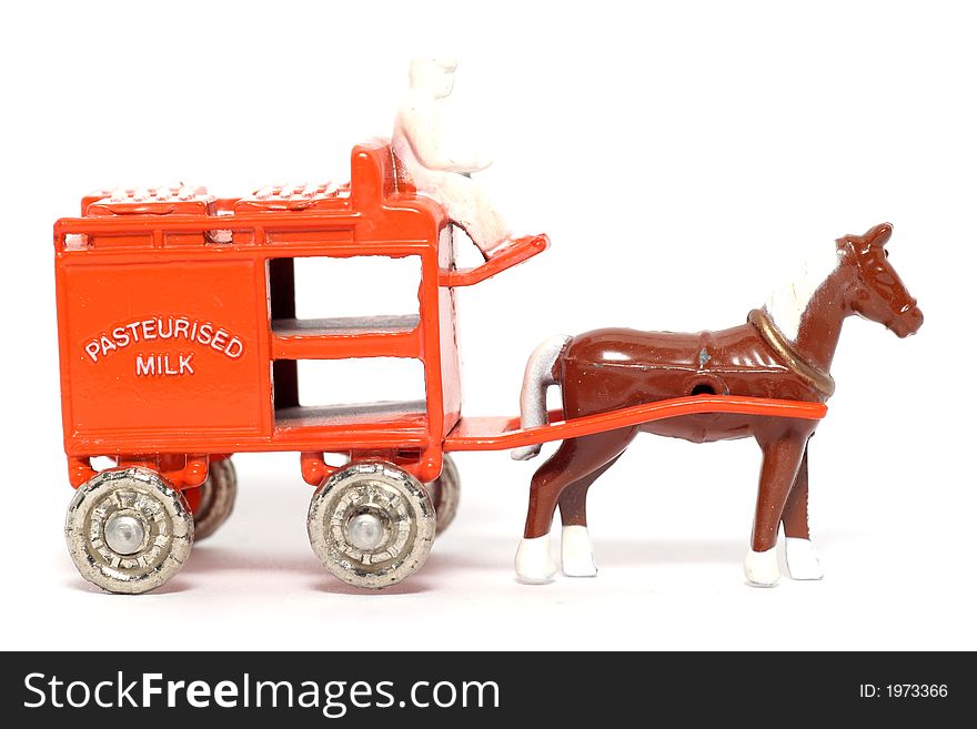 Old toy car Horse Drawn Milk Float