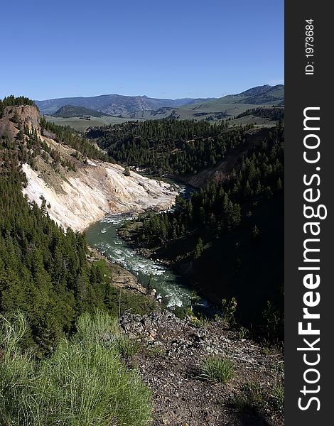 River Flowing Through Yellowstone