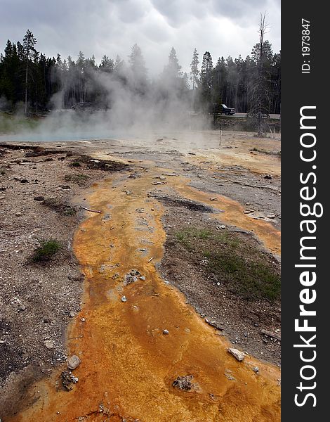 Colorful Geyser in Yellowstone National Park