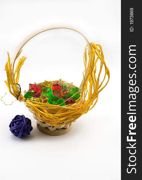 Basket With Ornaments