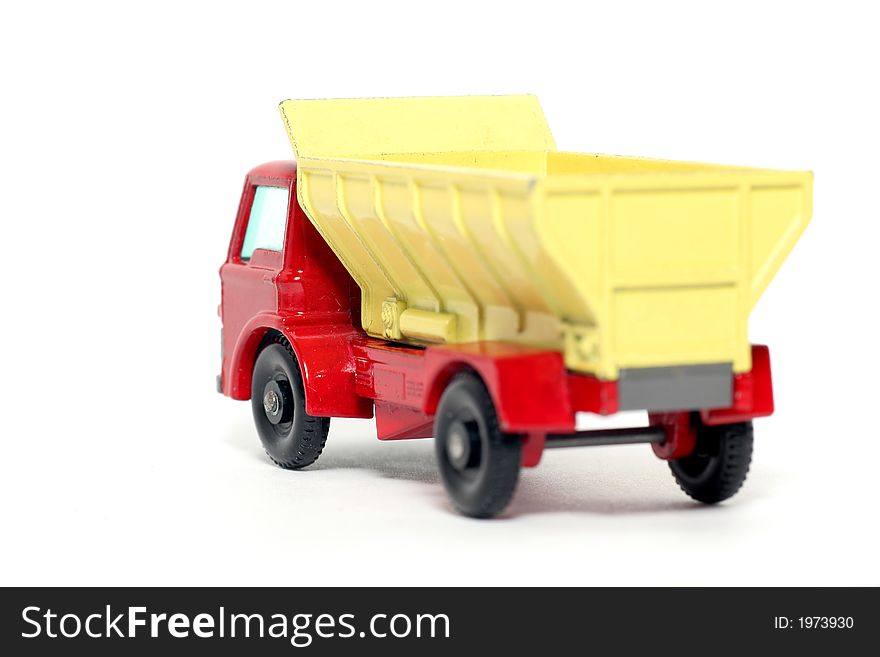 Old toy car Grit Spreading Truck