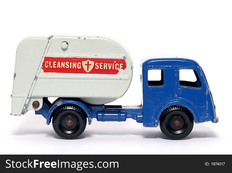 Picture of a old small Tippax Refuse Collector. British metal toy from my brothers toy collection.Made in the 1960's. Picture of a old small Tippax Refuse Collector. British metal toy from my brothers toy collection.Made in the 1960's