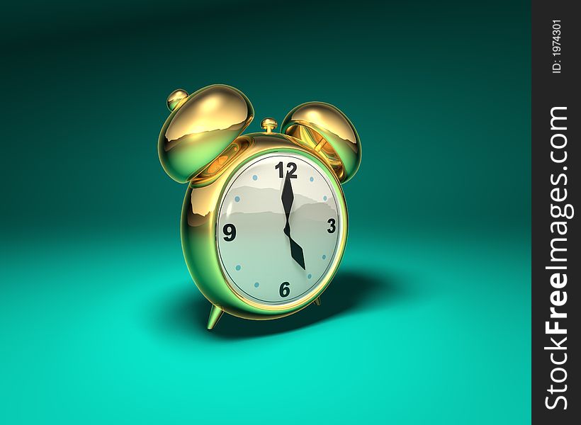 3D generated alarm clock, generated with Lightwave