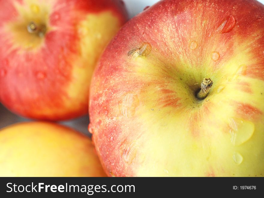 Close up arrangement of apples
