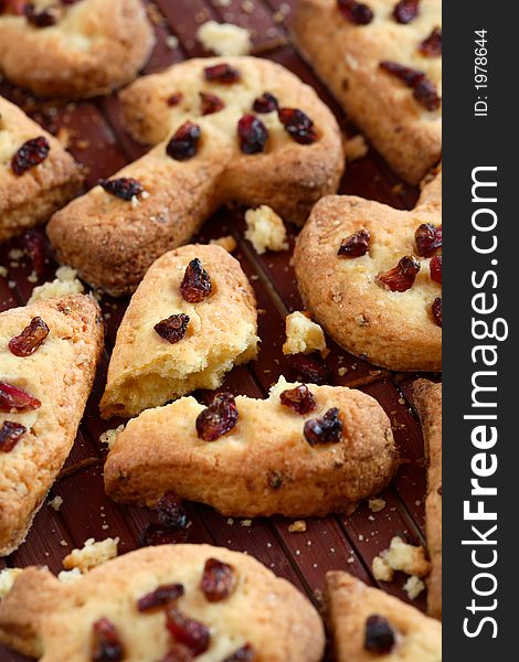 Delicious and sweet biscuits with ginger and pomegranate. Delicious and sweet biscuits with ginger and pomegranate