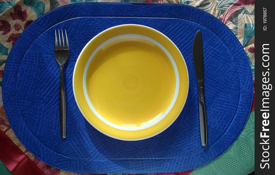 A detail of a table before eating. A detail of a table before eating.