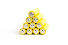 Yellow Batteries Royalty Free Stock Image Yellow Batteries Royalty Free Stock Image