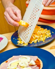 Making Pizza. Royalty Free Stock Photo Making Pizza. Royalty Free Stock Photo