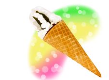 Wafer Cone With Ice Cream Stock Photos Wafer Cone With Ice Cream Stock Photos