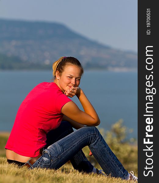 Portrait of comfident young girl