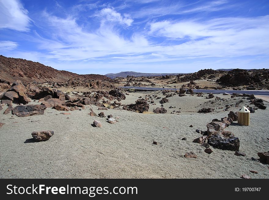 Mountain on Tenerife, El teide volcano