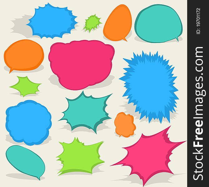 Colorful collection of different Speech Bubbles Background. EPS8. To see similar visit my portfolio. Colorful collection of different Speech Bubbles Background. EPS8. To see similar visit my portfolio