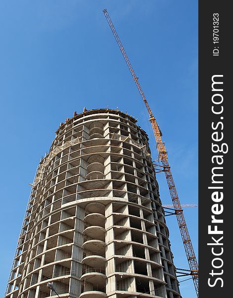 Constructed high-rise building