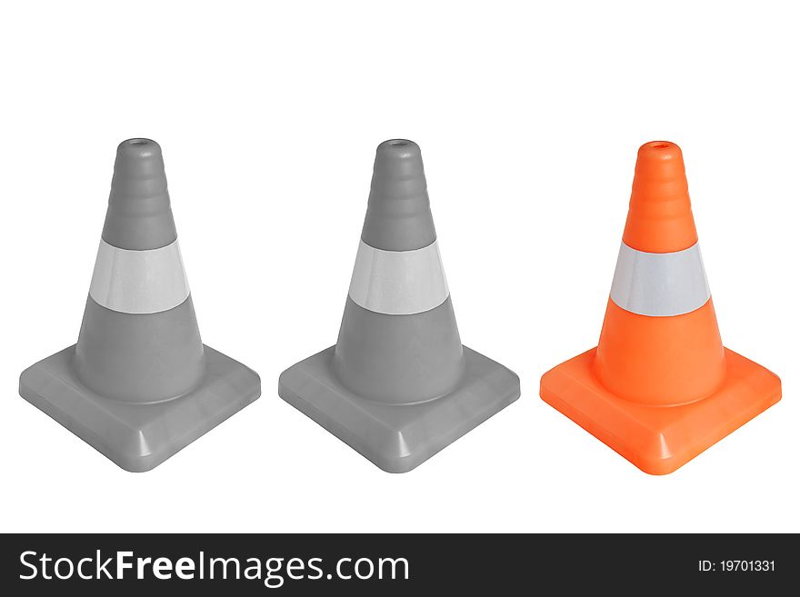 Cone of an emergency, intended to protect the accident site. Cone of an emergency, intended to protect the accident site