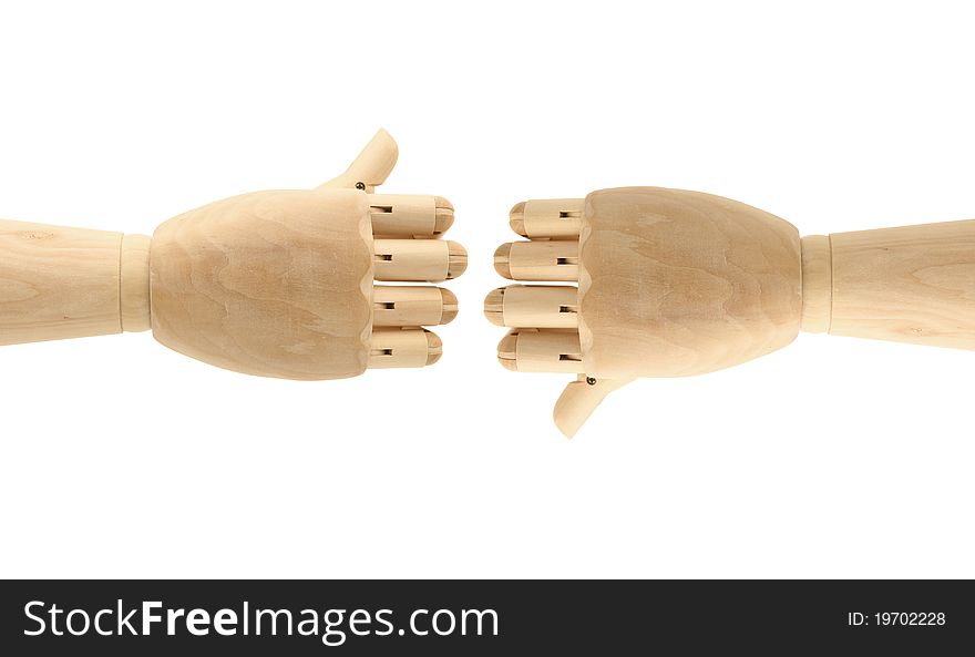 Wooden hand like and unlike