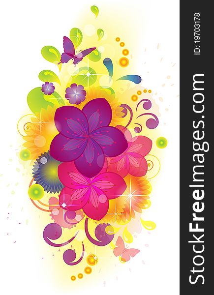 Modern Floral background. Element for design vector illustration.