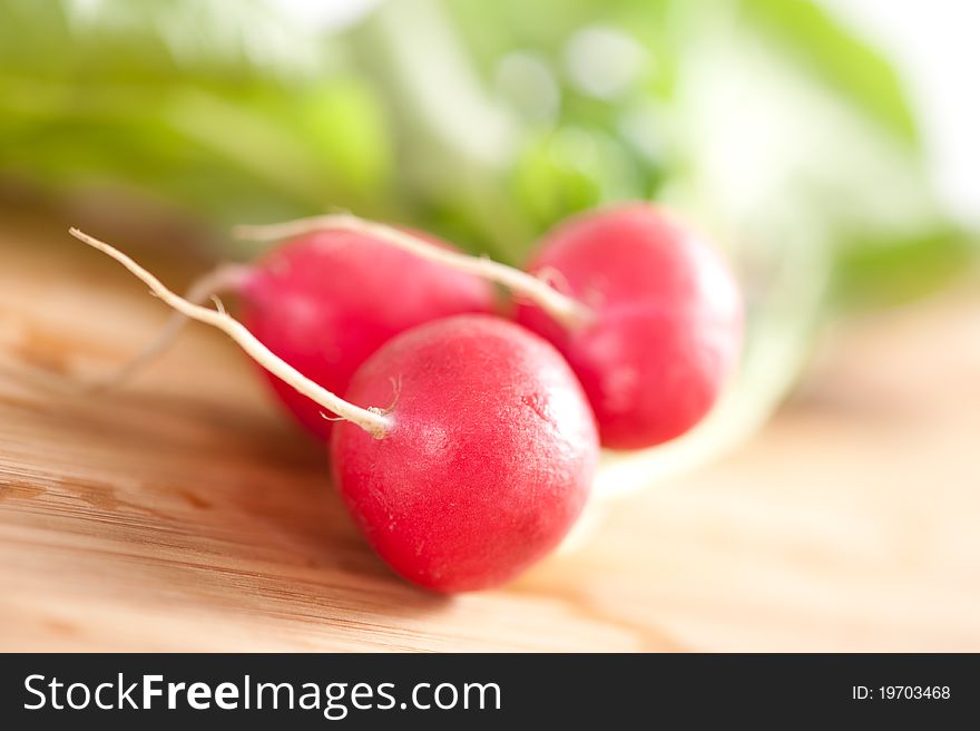 Fresh and tasty radishes closeup. Fresh and tasty radishes closeup