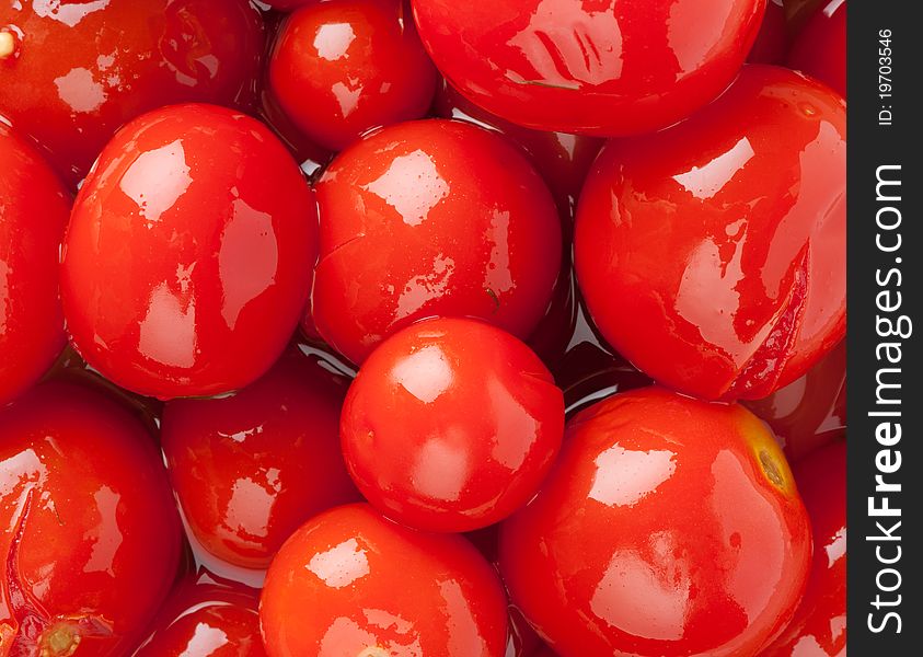 Pickled red tomatoes