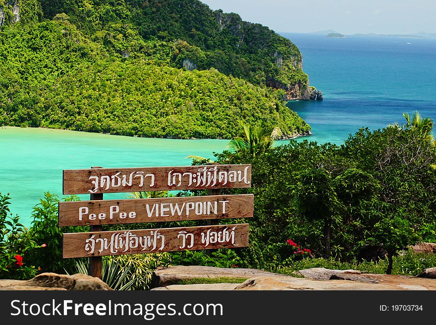 View point of Phi phi island thailand
