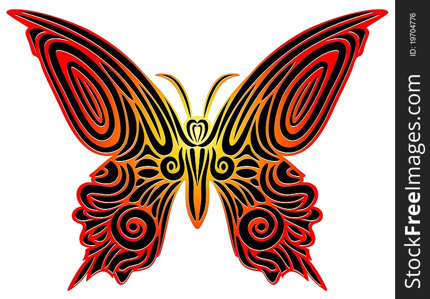 A Beautiful Tatto Butterfly for Body Art. A Beautiful Tatto Butterfly for Body Art