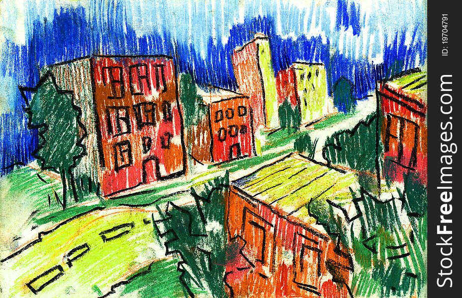 City,summer.city and dome and drawing and architecture