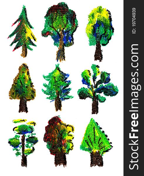 Collection of picturesque trees.branch and single and graphic and object,. Collection of picturesque trees.branch and single and graphic and object,
