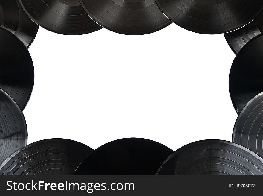 Old vinyl (LP) record frame. Old vinyl (LP) record frame