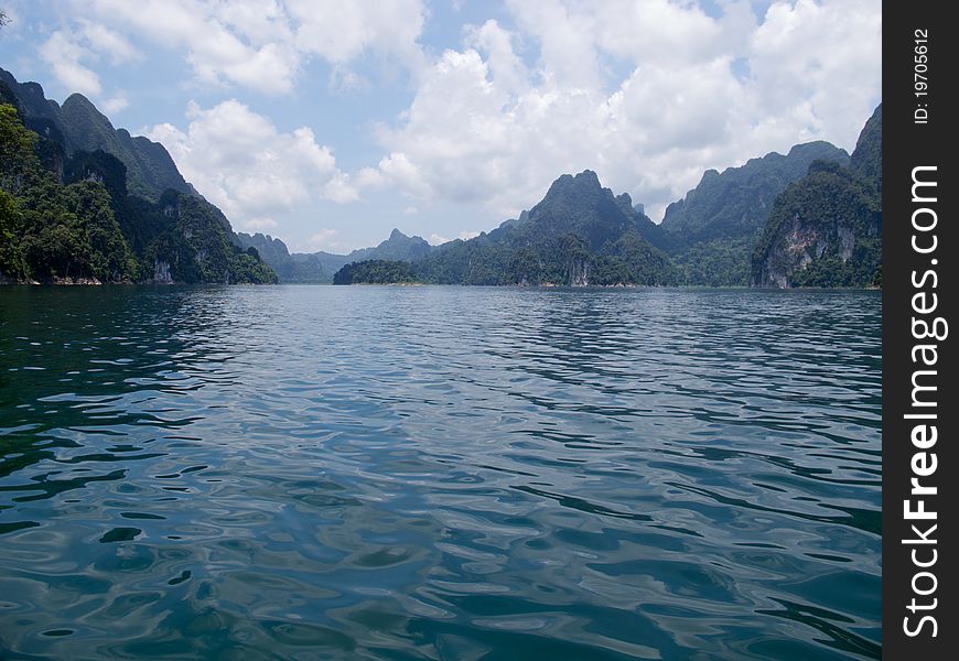 Cloud, Sky, Mountain And Ratchapapa Dam, Thailand