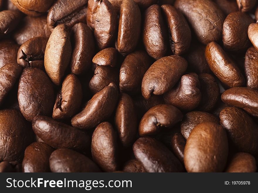 Coffe beans on white background. Coffe beans on white background