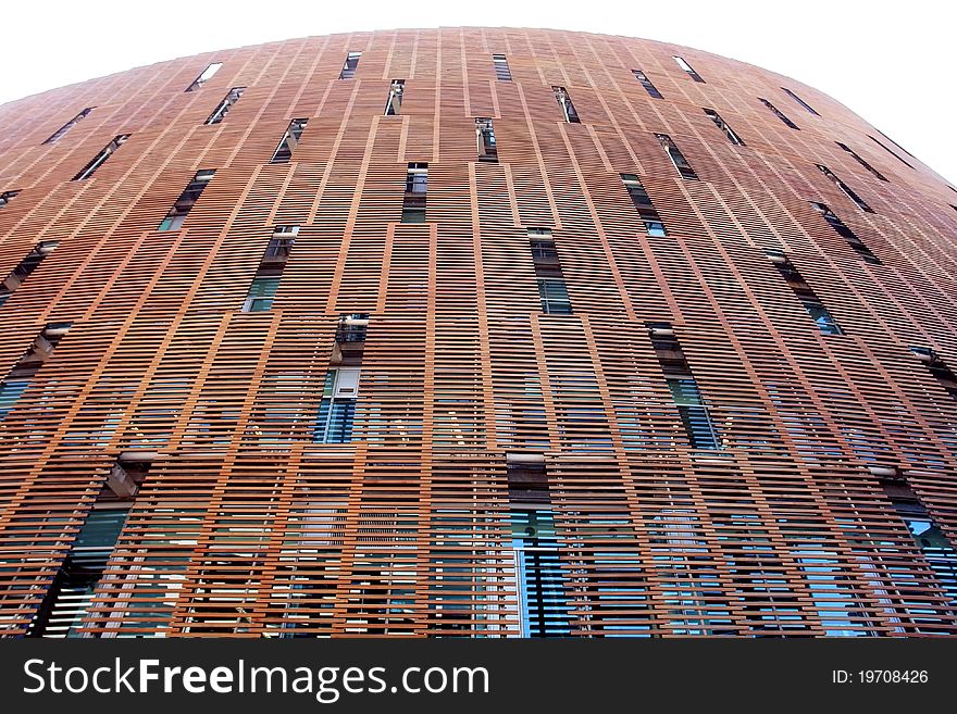 Modern building wood wall faÃ§ade pattern. Modern building wood wall faÃ§ade pattern