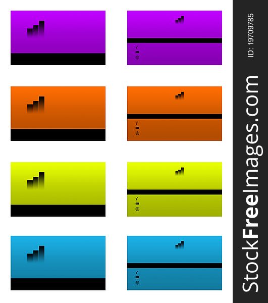 Business card templates set