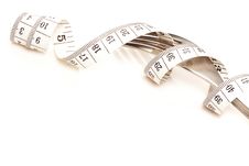 Fork And Measure Tape Stock Photos
