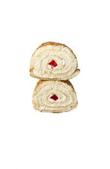 A Couple Of Slices Of Swiss Roll Stock Images