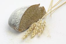 Rye Bread And Spikes Of Rye And Flour Royalty Free Stock Image Rye Bread And Spikes Of Rye And Flour Royalty Free Stock Image