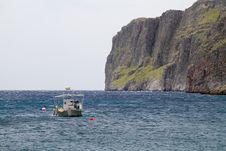 Boat And Cliffs Stock Image Boat And Cliffs Stock Image