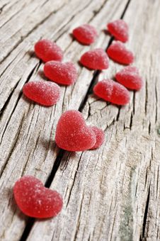 Red Heart Shaped Jelly Sweets Stock Photography Red Heart Shaped Jelly Sweets Stock Photography