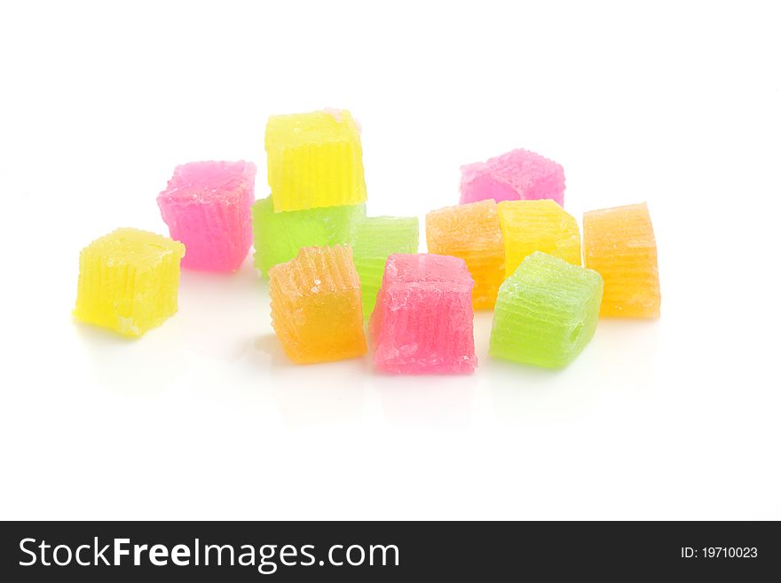 Thai Dessert , Sweet Isolated In White Background