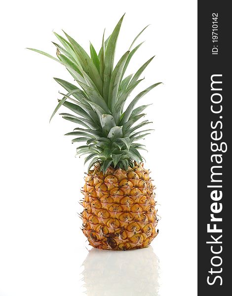 Fresh tasty pineapple isolated on white background