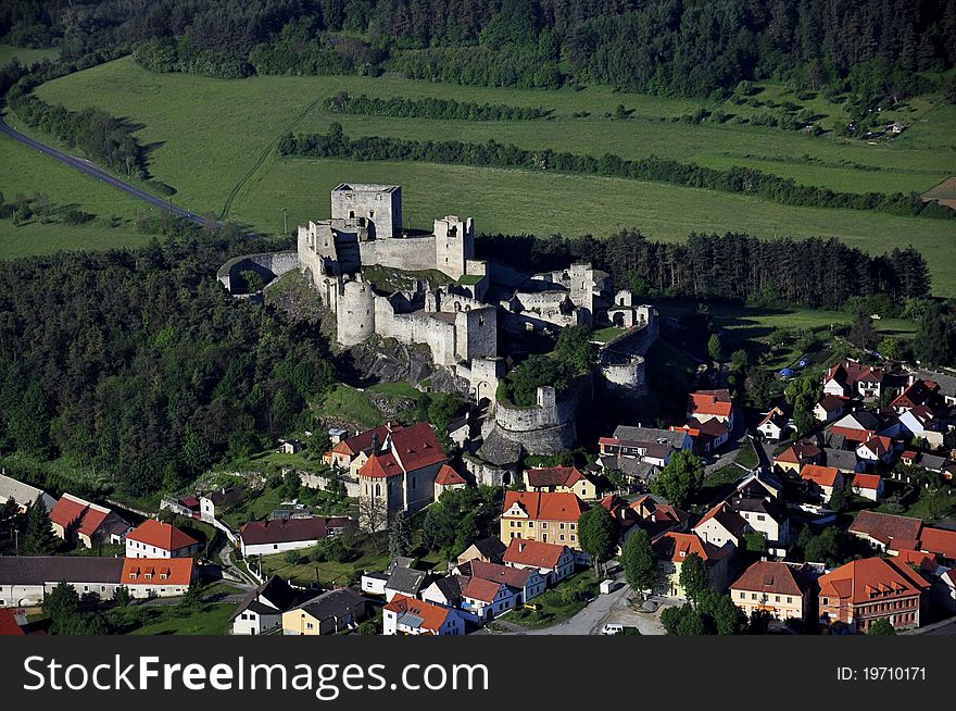 Rabi castle ruin, Czech republic. Rabi castle ruin, Czech republic