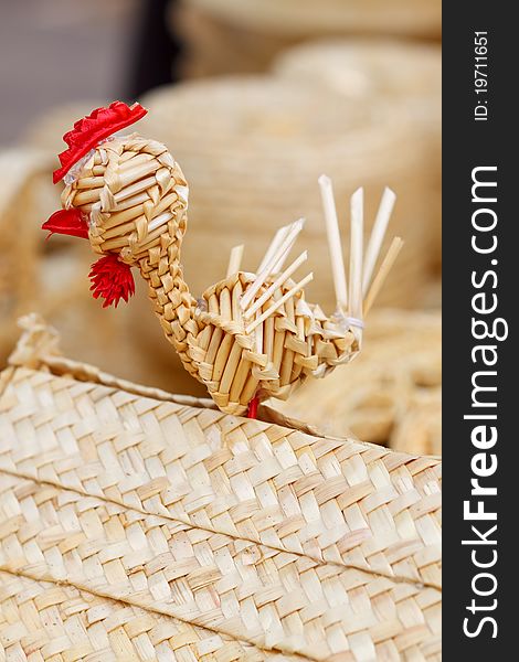 Straw chicken, a beautiful handmade souvenir
