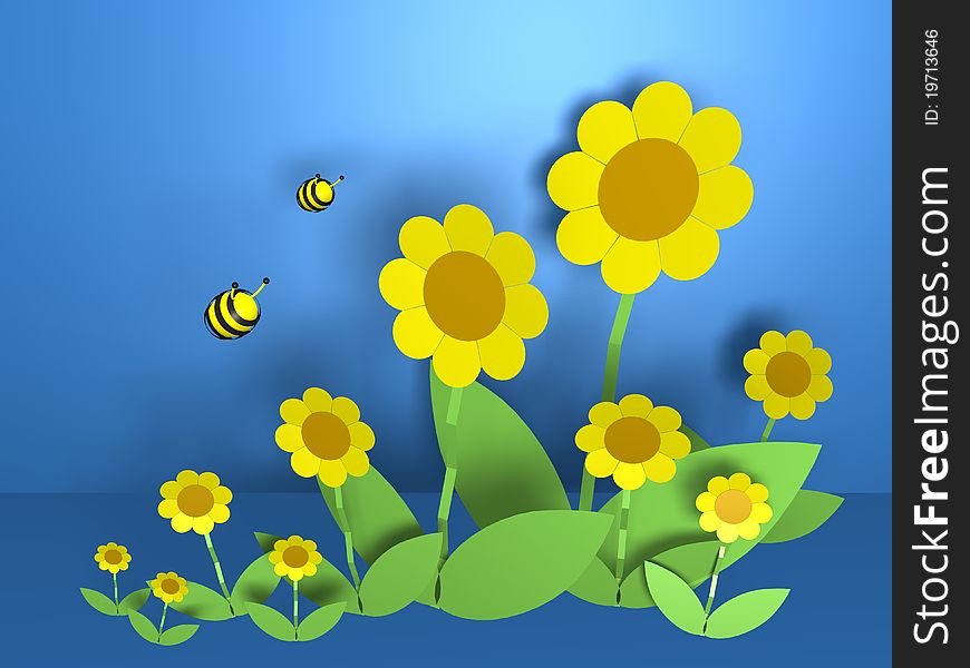 Flowers and bees