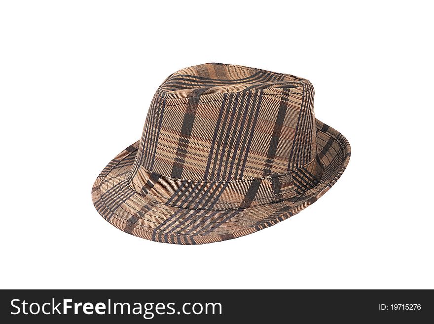 Brown and black patterned hat. Brown and black patterned hat