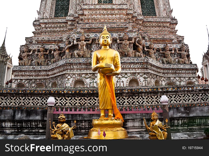 Gold Buddha in Wat Arun, Bangkok, Thailand