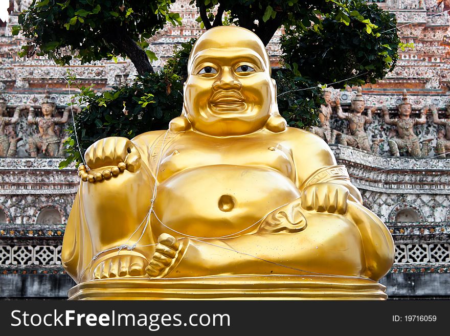 Gold Buddha in Wat Arun, Bangkok, Thailand