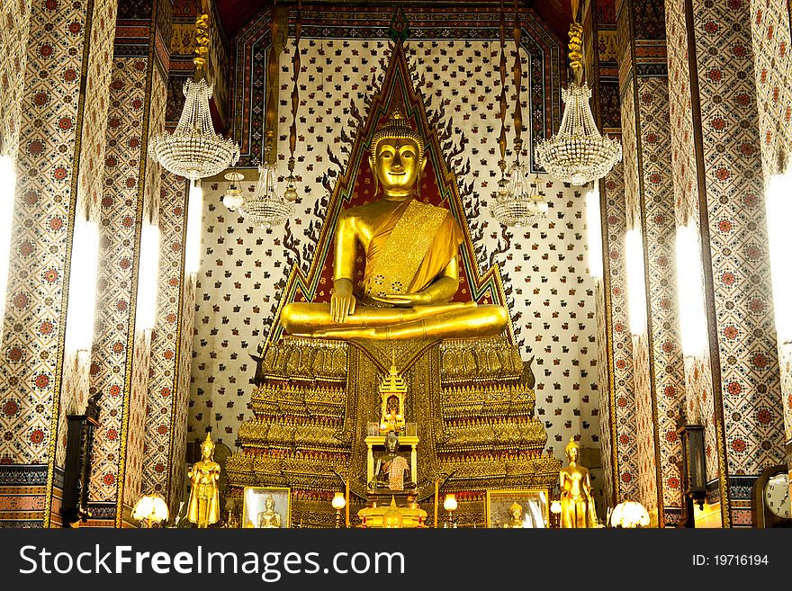 Golden buddha the art of temple