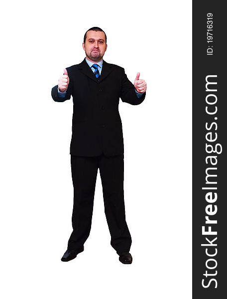Business Man With Thumbs Up