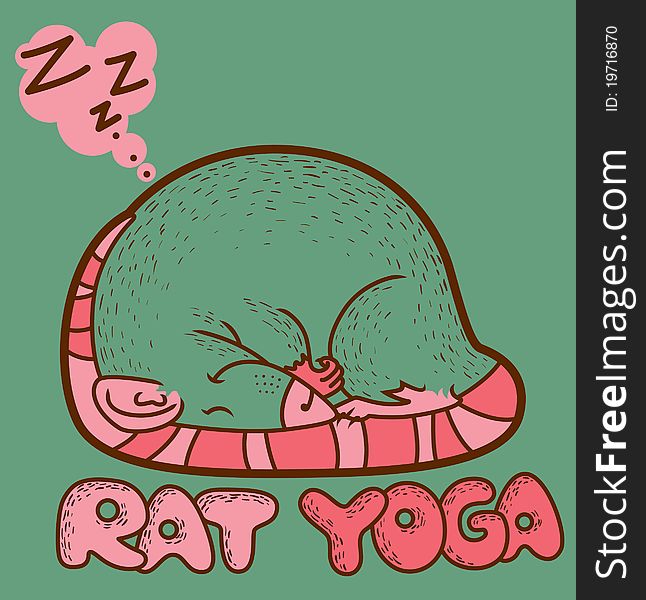 Rat Yoga (sleeping cute rat)