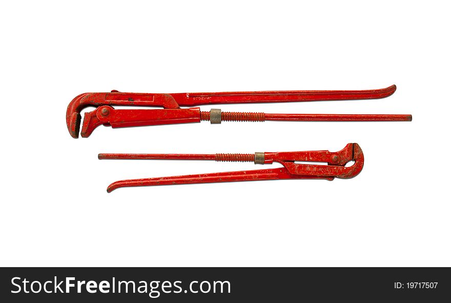 Pipe Wrench in isolated picture